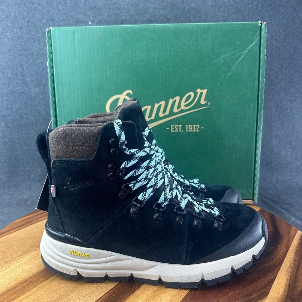 Danner Arctic 600 Side Zip Womens 6.5M Black Spark Blue Insulated 200G 67340